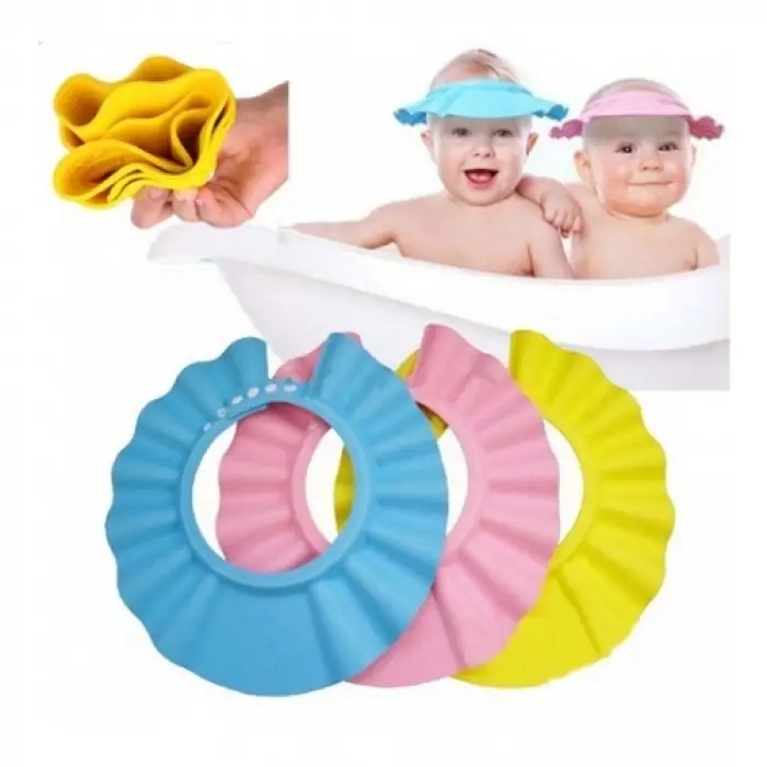 Kullanıma Uygun Bebek Banyo Şapkası Pembe