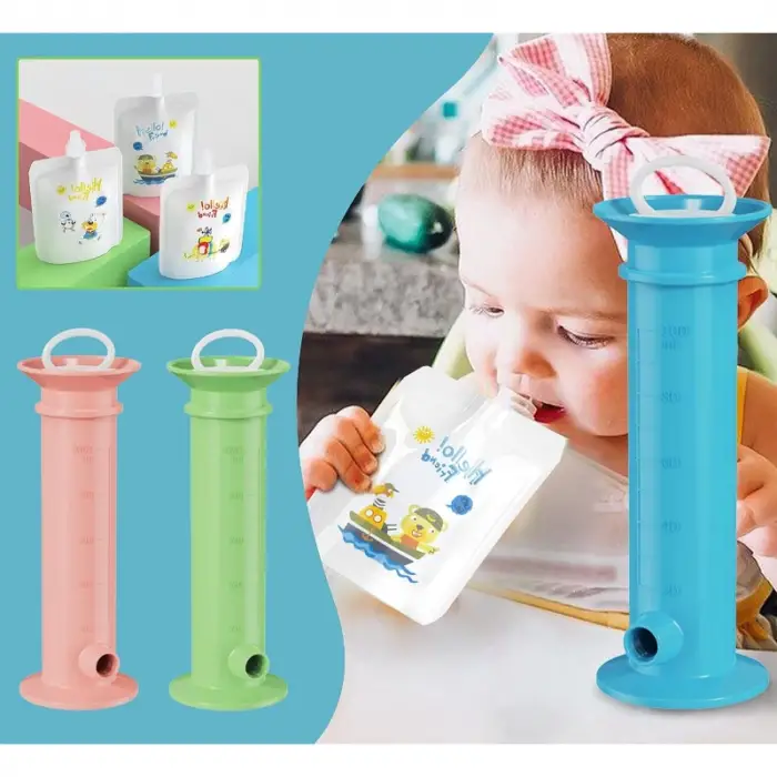 Kullanıma Uygun Bebek Püre Doldurma Aparatı Seti 10 Yedek Püre Paketli