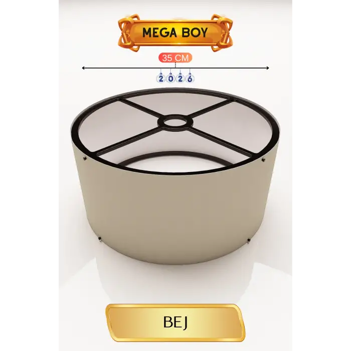35 CM Ölçülü Bej Lambader Başlığı Mega Boy