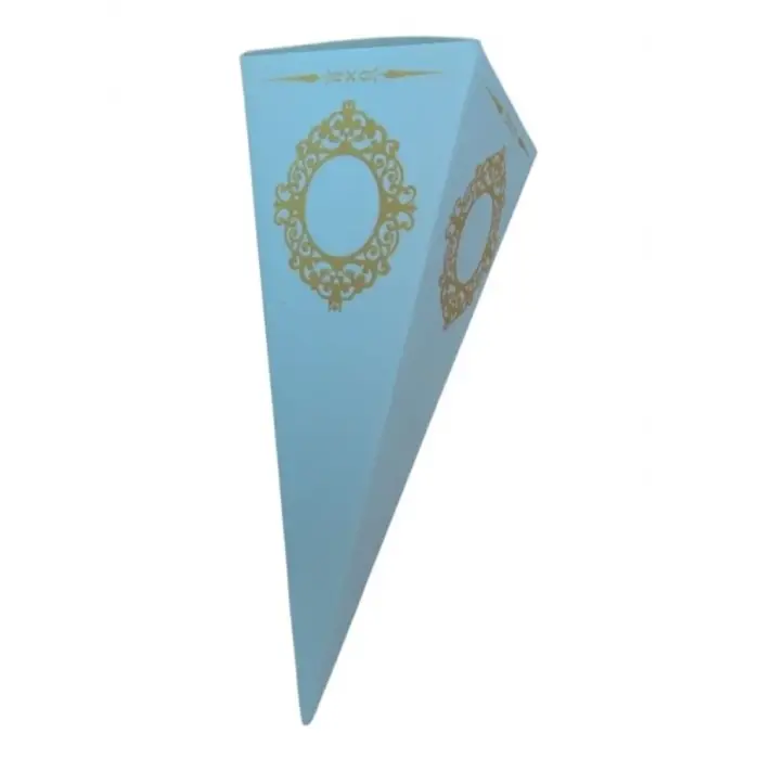 25 li Beyaz Karton Külah Şeker,Lokum,Kına Kutusu paket