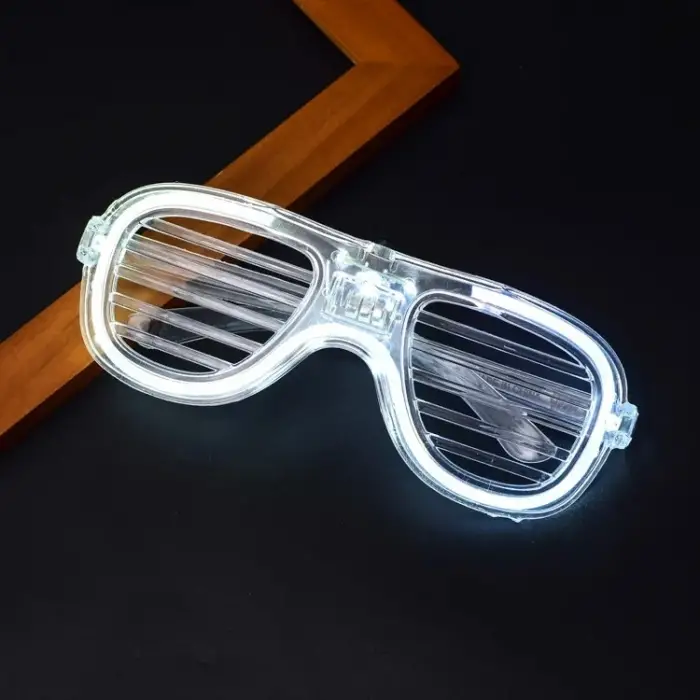 Parti Gözlüğü Beyaz Led Işıklı Neon 3 Modlu
