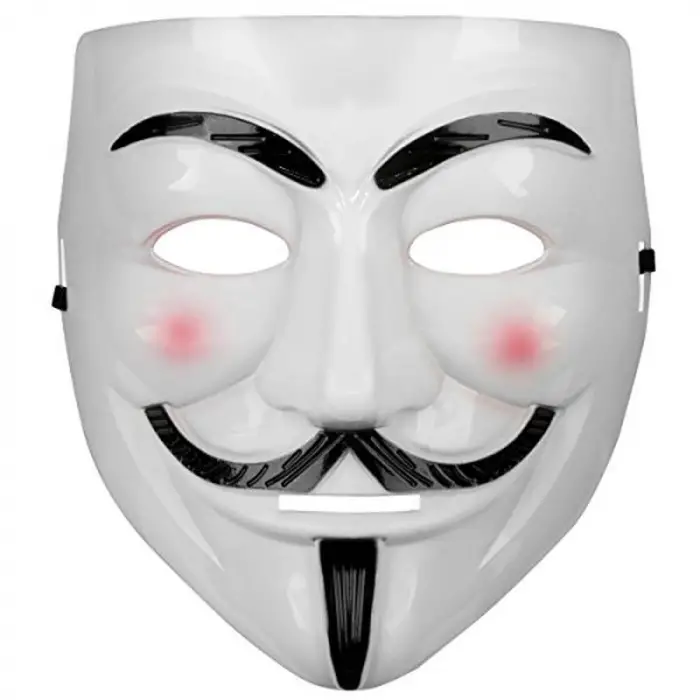 Maske Beyaz Renk Pembe Yanaklı İthal V For Vendetta si