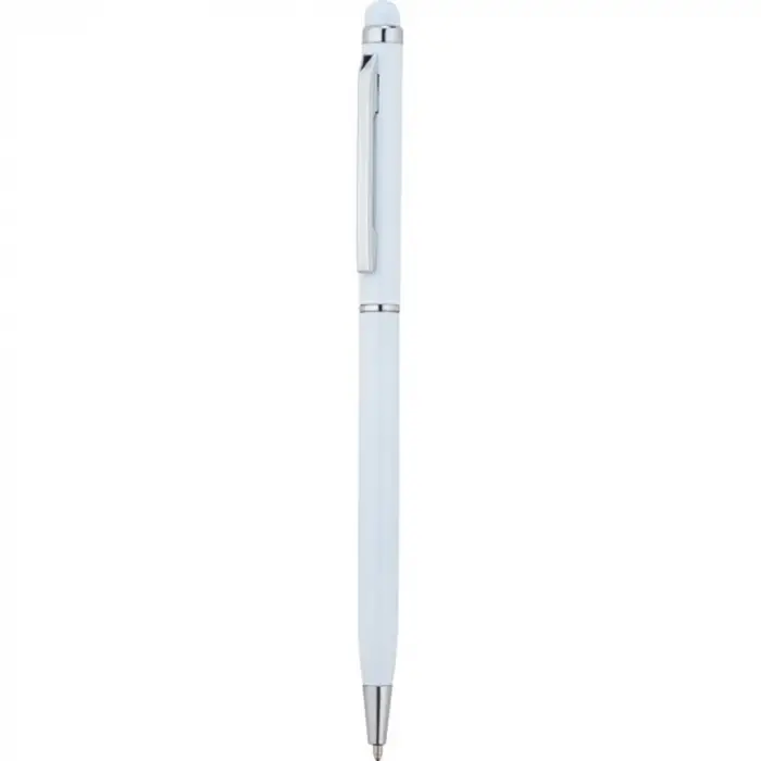 14 Cm Kalem Beyaz Tükenmez Metal