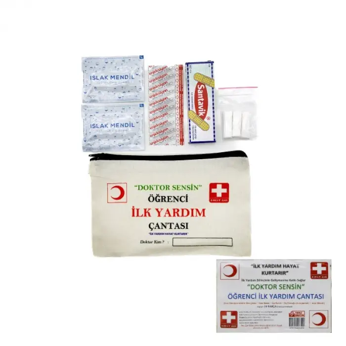 Kullanıma Uygun Bez Çantalı Öğrenci İlk Yardım Seti