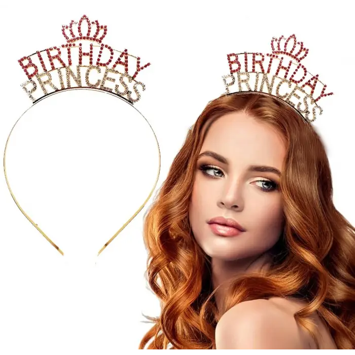 Birthday Princess Kristal Taç Altın Kaplama Çeşidi