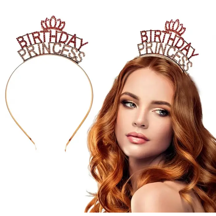 Birthday Princess Kristal Taç Rose Gold Kaplama Çeşidi