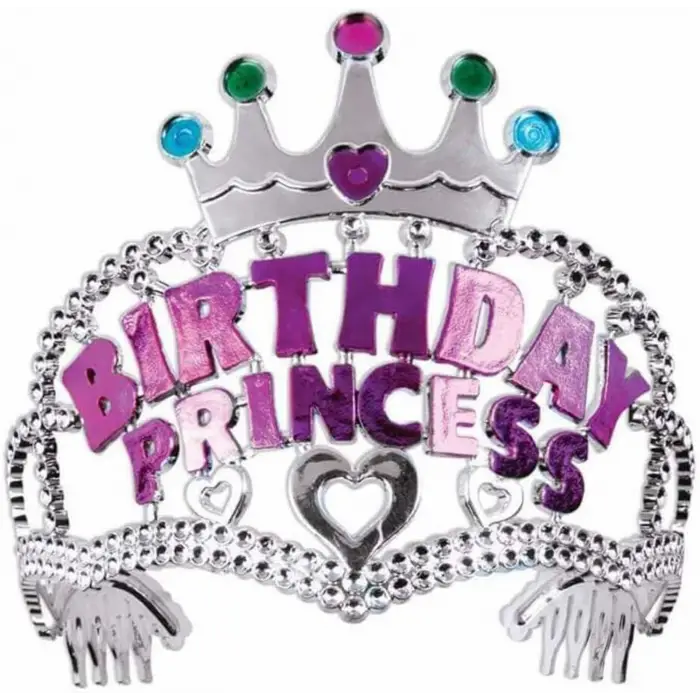 Kullanıma Uygun Birthday Princess Yazılı Çocuk Parti Tacı