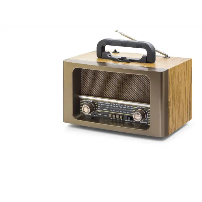 Hoparlör Bluetooth Nostaljik Fm Kumandalı 31 X 17.7 X 19.9 Cm NS6670BT