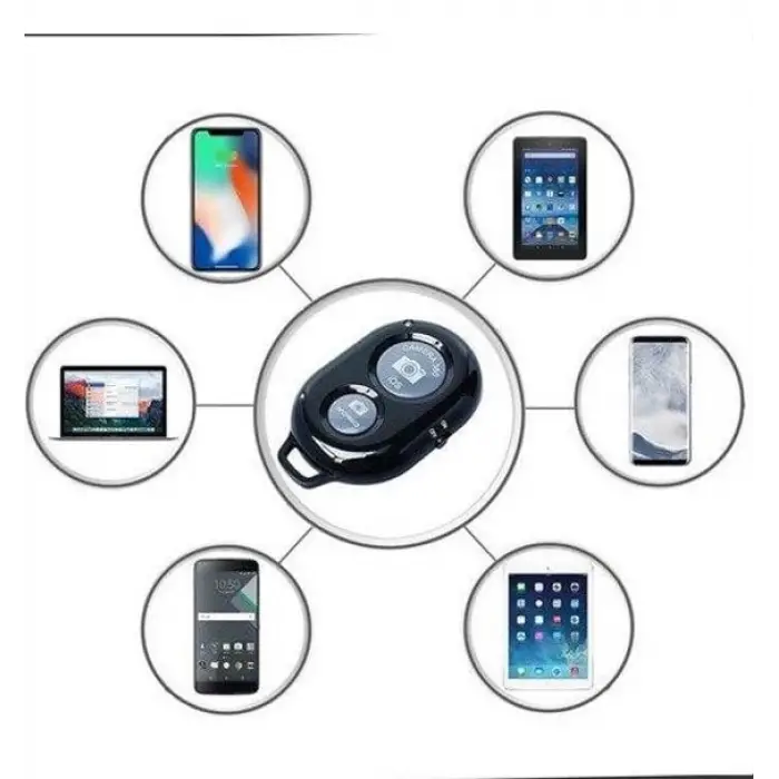 Kablosuz 1 adet Kullanıma Uygun Bluetooth Selfie Kumandası