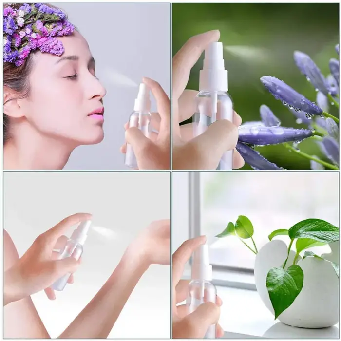 100 ml Ölçülü Boş Sprey Şişesi Plastik Şeffaf
