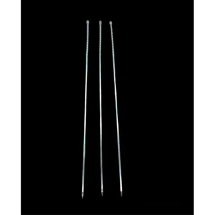 50 cm Ölçülü Burgulu Kuşbaşı Şişi Metal Kalın Kare