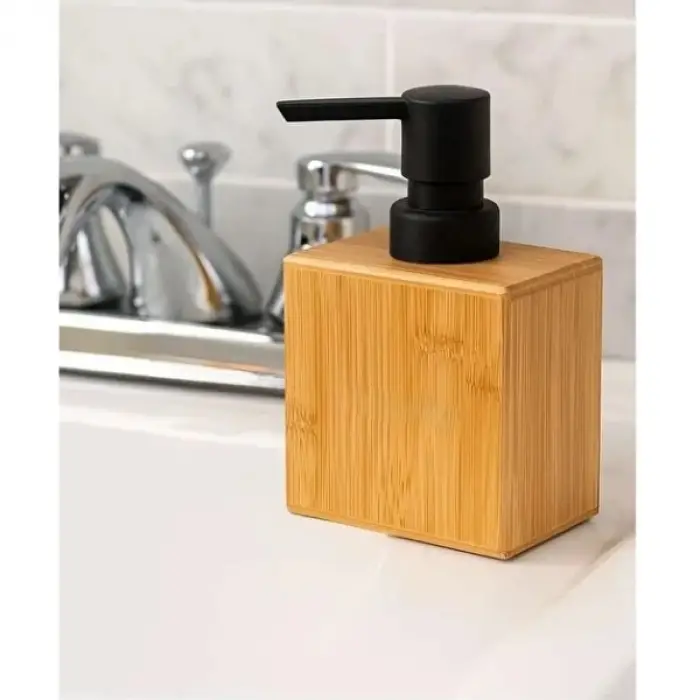 100 ml Kullanıma Uygun Büyük Ahşap Sıvı Sabunluk