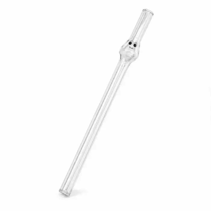 20 cm Ölçülü Cam Pipet Yüz Figürlü Tasarım