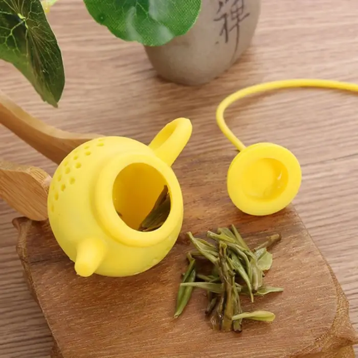 13.5 cm siyah Kullanıma Uygun Çaydanlık Tasarımlı Çay Demleme Süzgeci