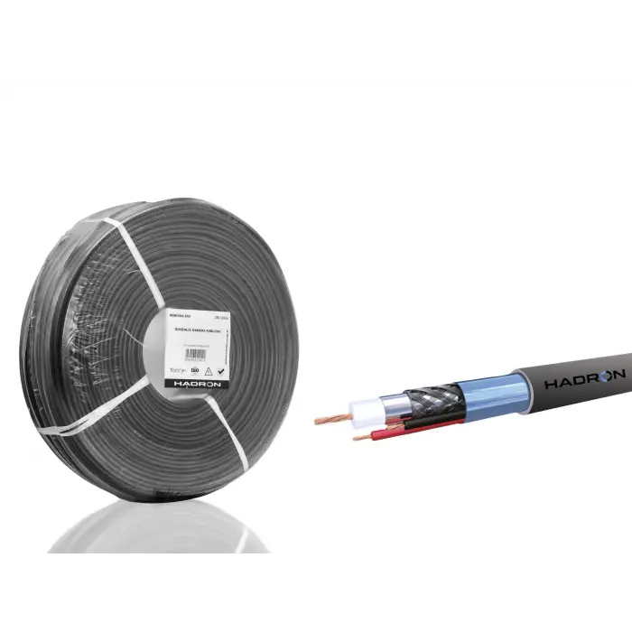 50 Mm Ölçülü Cctv Kablo Mini Coax Eco Cca Pe 2X0. Dış M Siyah 250