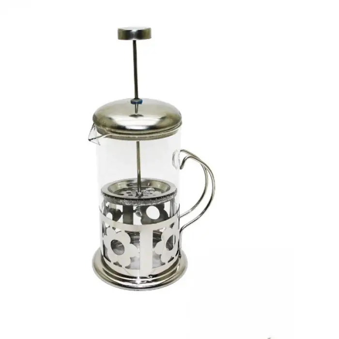 350 ml Ölçülü Çelik Kulplu Cam French Press