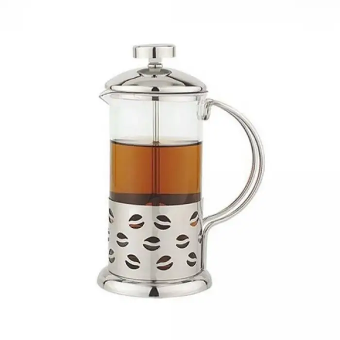 350 ml Ölçülü Çelik Kulplu Cam French Press