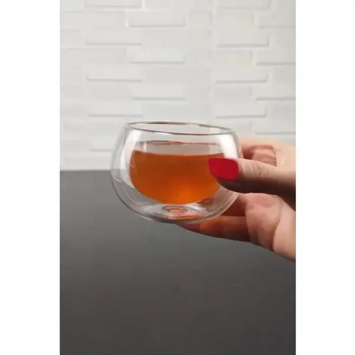 6 Adet Çift Cidarlı Cam Reçellik