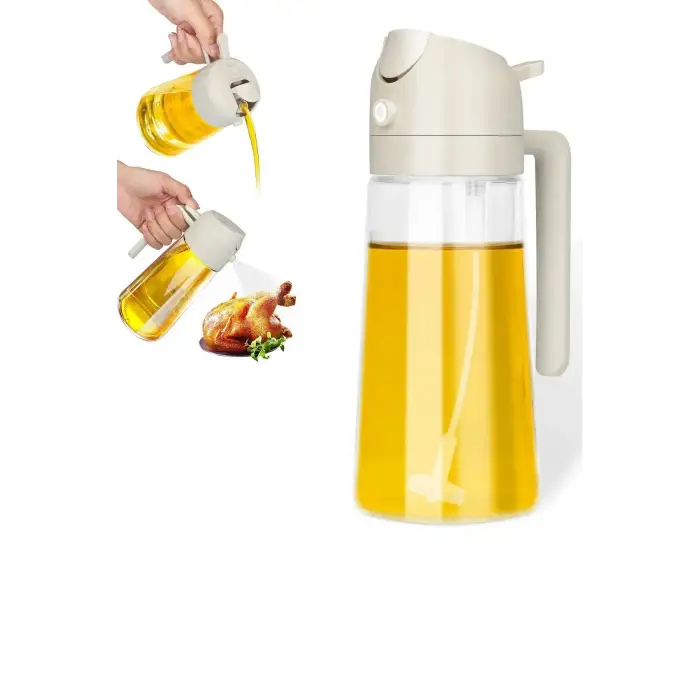 550 ml Cam Çift Fonksiyonlu Yağdanlık