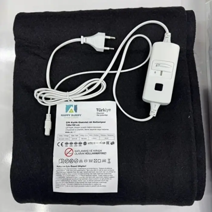 120x150 cm Kullanıma Uygun Çift Kişilik Elektrikli Battaniye