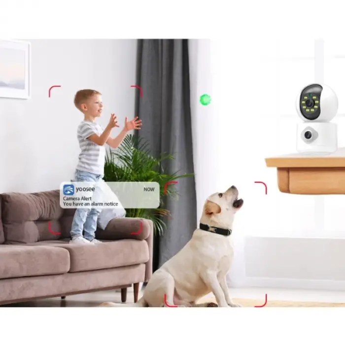Kullanıma Uygun Çift Lensli İç Mekan Wi Fi Kamera