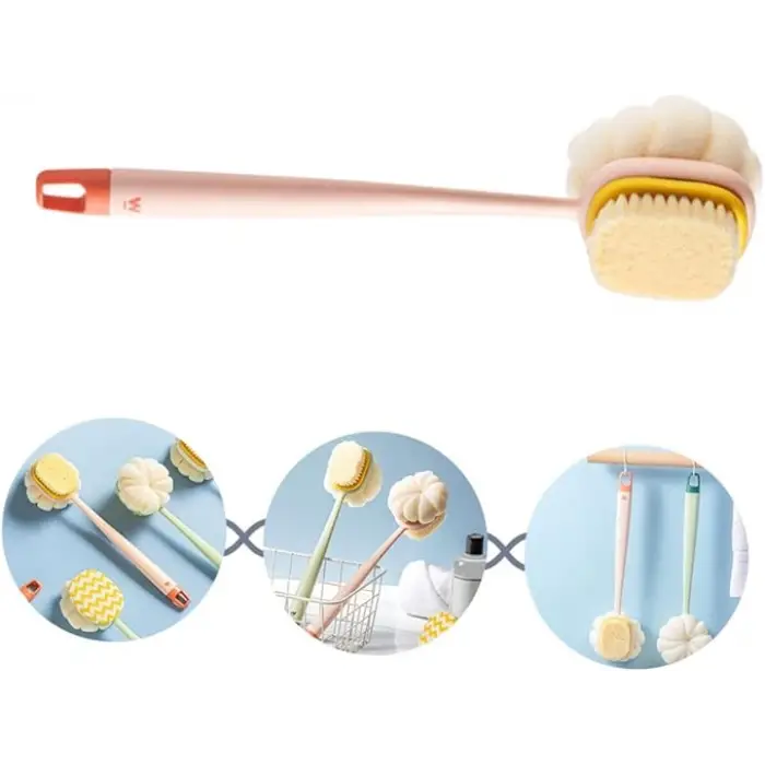 Ahşap Çift Taraflı Banyo Duş Fırçası