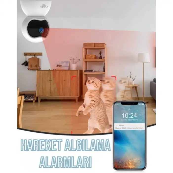 Kullanıma Uygun Çift Taraflı Ses Özellikli Wi Fi Kamera