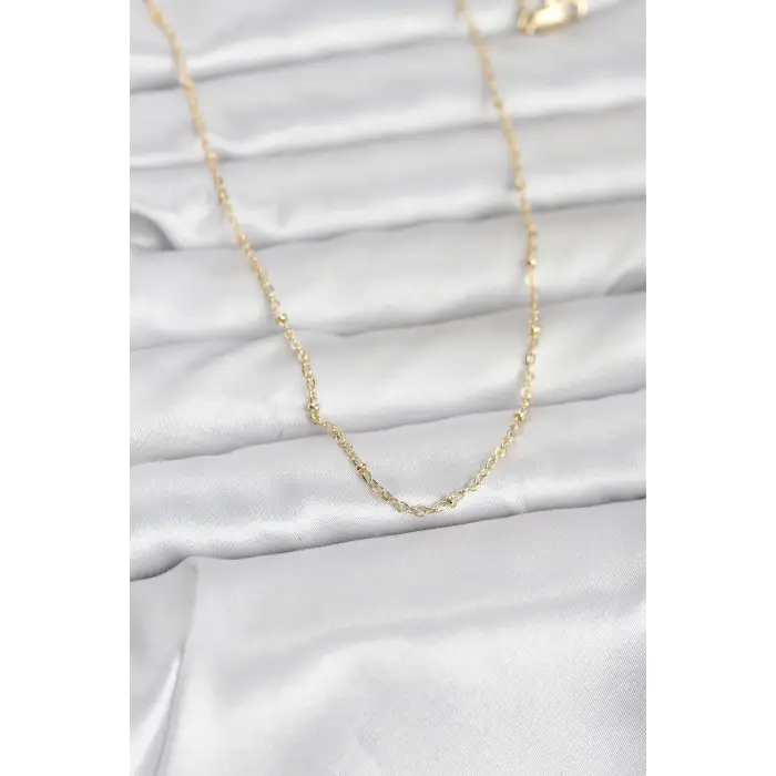 Kadın Kolye CM 14K Gold Renk Burgu Model 60 cm
