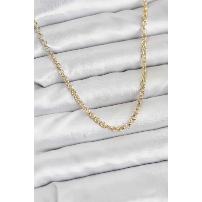 Kadın Kolye CM Gold Renk Pirinç Halkalı Model
