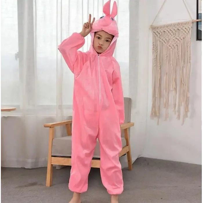 Kostüm seti Çocuk Tavşan Pembe Renk 4 5 Yaş