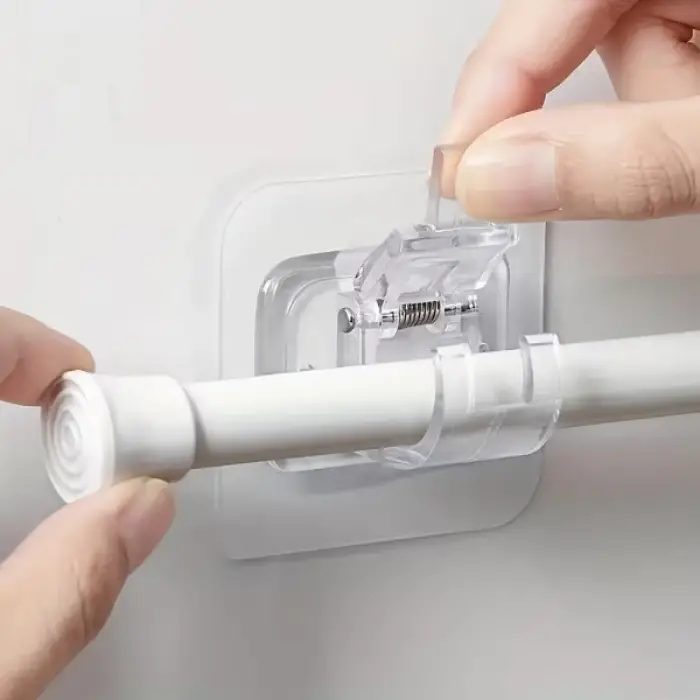 Cam Çok Amaçlı Kıskaçlı Yapışkanlı Kablo ve Mop Tutucu