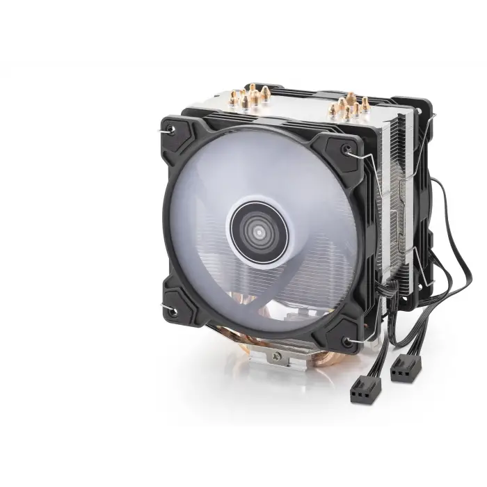 Cpu İşlemci Kule Tipi Soğutucu Çift Fanlı 6 Bakır Borulu Siyah
