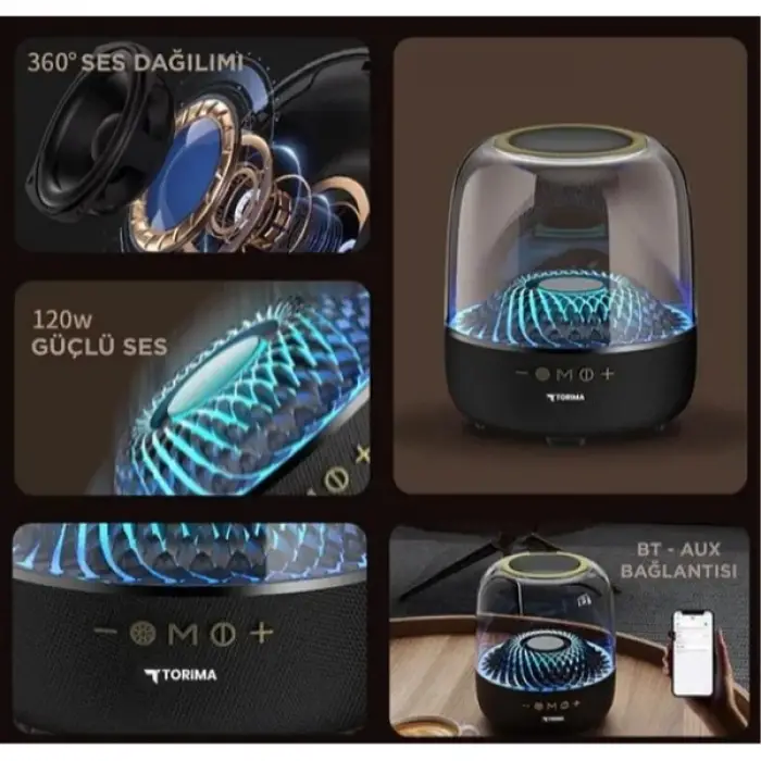 Hoparlör D33 Siyah portatif Kablosuz Bluetooth