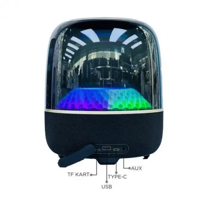 Hoparlör D33 Siyah portatif Kablosuz Bluetooth