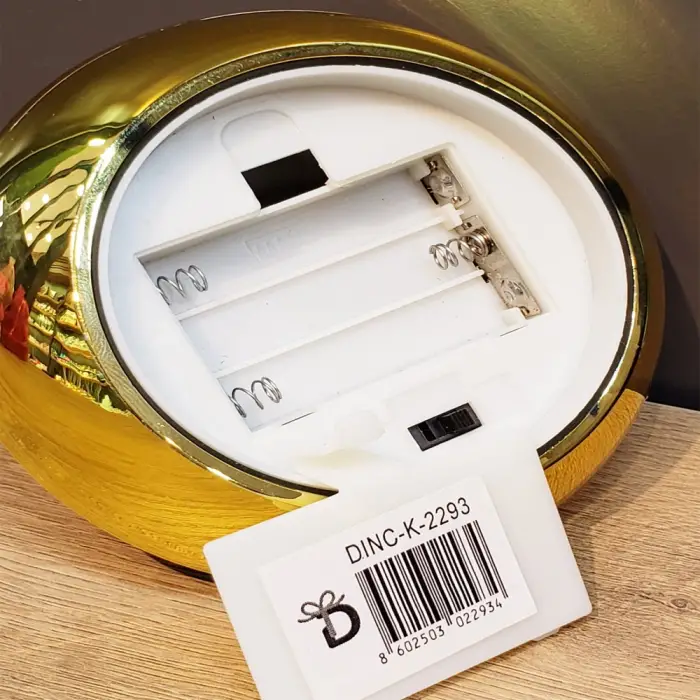 11 cm 3 adet Plastik Dekoratif Gold Pilli Mum Lamba