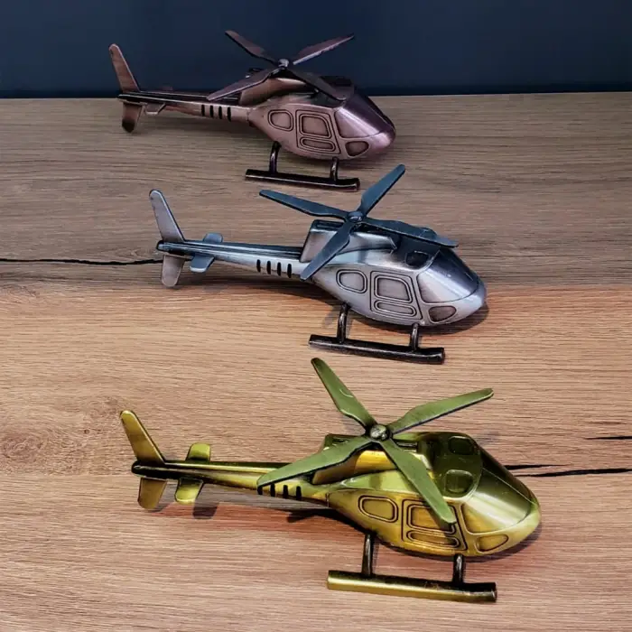 12.5 cm gold Kullanıma Uygun Dekoratif Metal Helikopter
