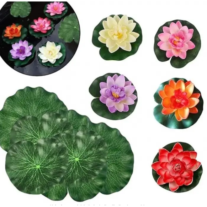 1 adet Kullanıma Uygun Dekoratif Yapay Lotus Çiçeği