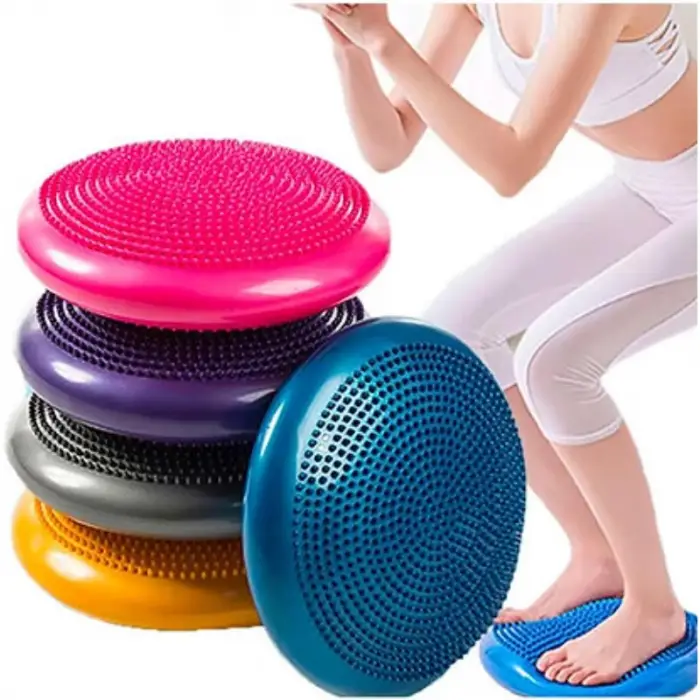 Kullanıma Uygun Denge Diski Dikenli Masaj Yüzeyli Pilates ve Koordinasyon Minderi
