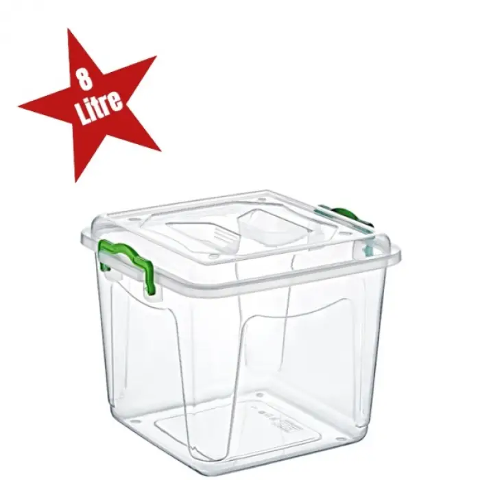 Yeşil Plastik Derin Saklama Kutusu 8 Litre