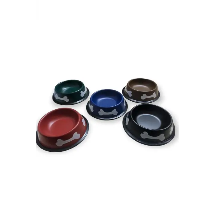 16 cm Kullanıma Uygun Desenli Metal Mama Kabı