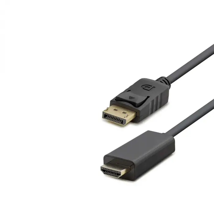 1.8 m Ölçülü DisplayPort to HDMI Görüntü Kablosu 4K 30 Hz Siyah