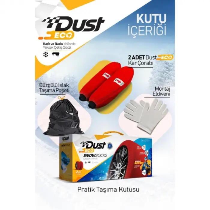 2 adet Metal Dust Eco Kar Çorabı