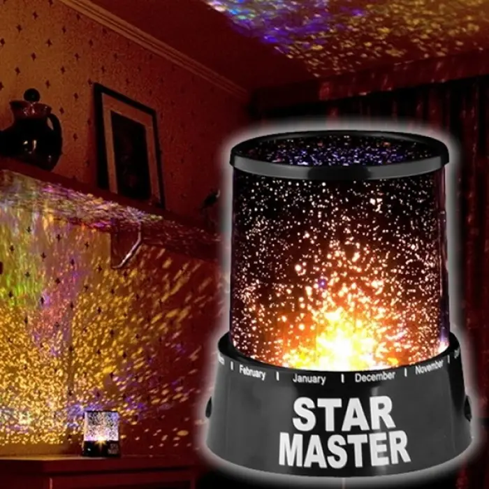 Kullanıma Uygun Duvara Işık Yıldız Yansıtan Star Master Gece Lambası