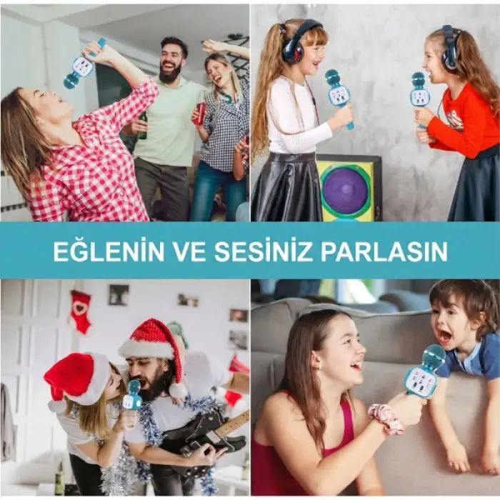 Kullanıma Uygun Eğlenceli Karaoke Mikrofonu Çocuklar İçin