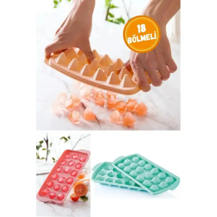 Plastik Elmas 18 Bölmeli Buz Kalıbı