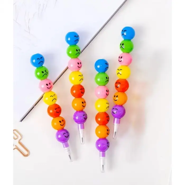 Plastik Kalem Seti Emojili Yumurtlayan 4lü