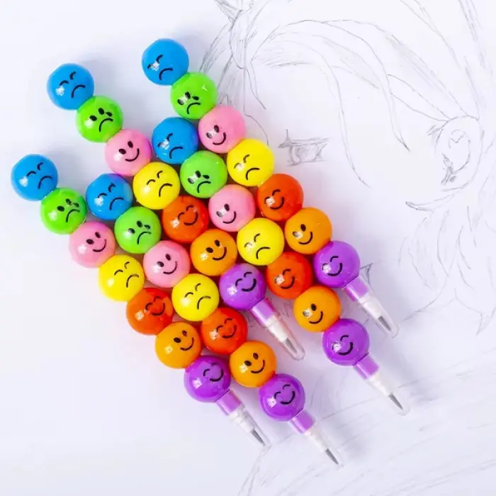 Plastik Kalem Seti Emojili Yumurtlayan 4lü