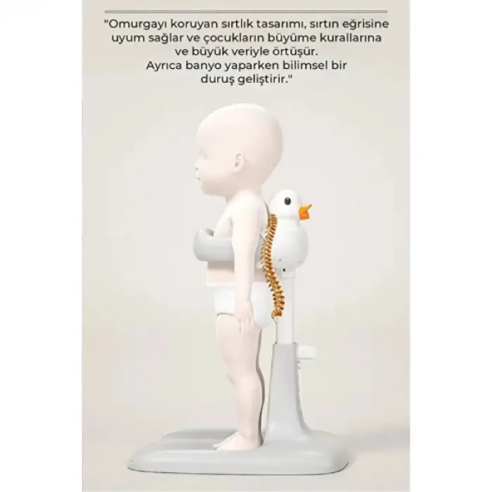 Kullanıma Uygun Ergonomik Ördekli Bebek Banyo Yıkama Yardımcısı