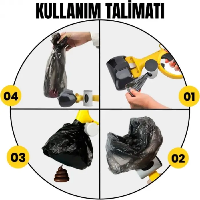 Kullanıma Uygun Evcil Hayvan Dışkı Toplama Aparatı