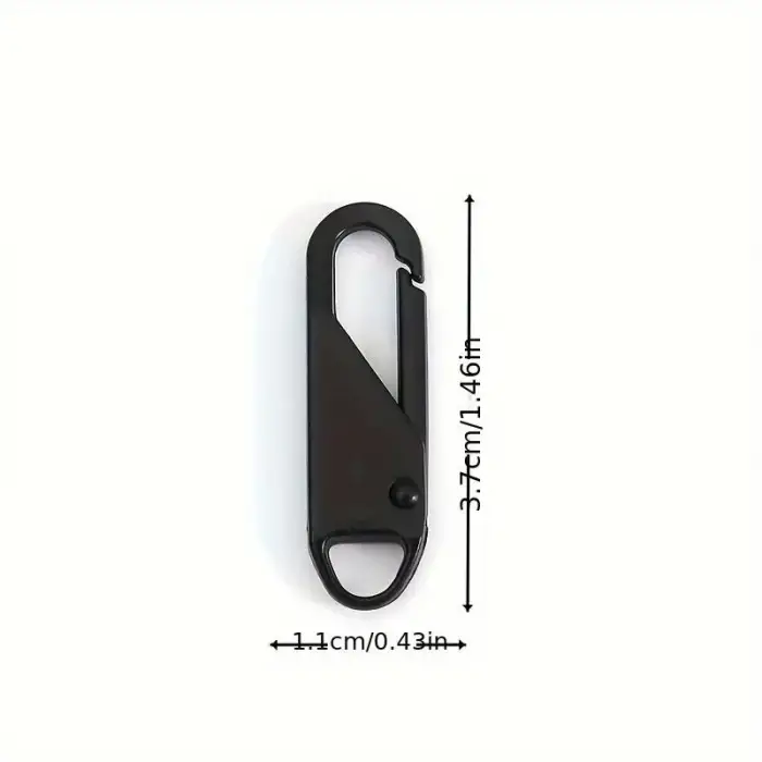 3,7 x 1,1 cm METAL Fermuar Sürgüsü Başlığı, Yedeği